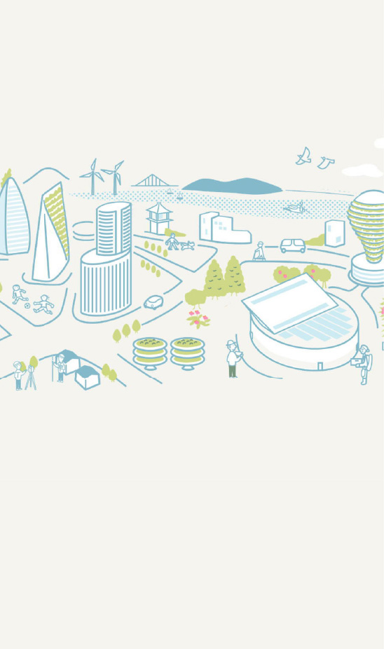 街並み　イラスト